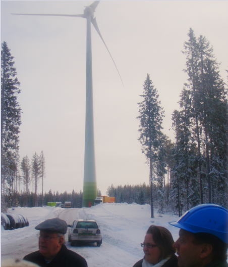 Tuulivoimapuistovierailu Ruotsissa vuonna 2009.
