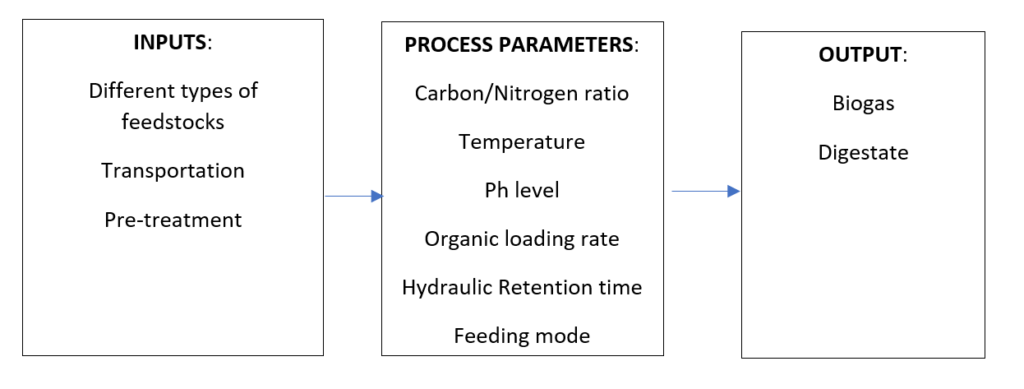 Process chain of Anaerobic digestion.