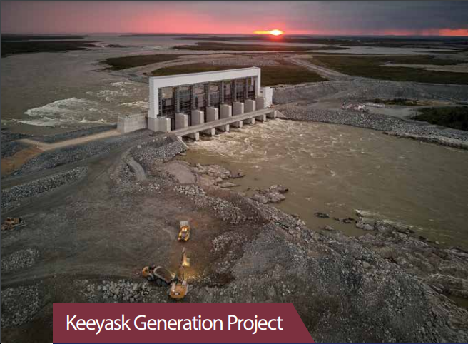 Picture of the keeyasak dam in sunset evening setting.