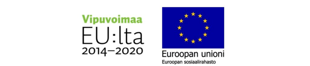 Logot: Vipuvoimaa eU:lta 2014-202. Euroopan unioni, Euroopan sosiaalirahasto.