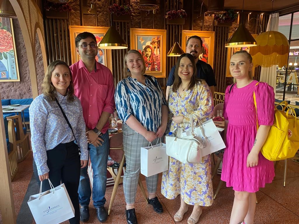 VAMK’s representatives heading to the Hi Tea event together with Sarianne Vihakara and Jenni Tarkkala from HAMK UAS and StudyNordic’s Siddharth Shihn. 