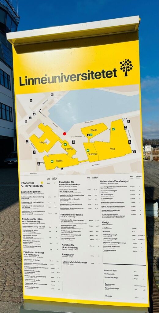 Linnéuniversitet-opastekartta.
