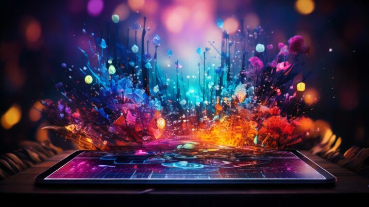 Värikäs tekoälyllä luotu kuva.