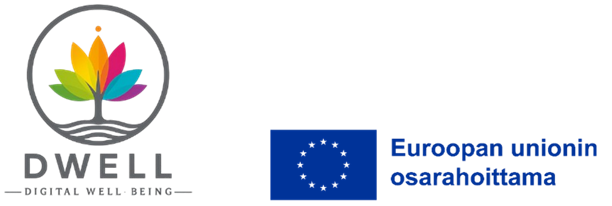 DWELL-hankkeen logo, Euroopan unionin osarahoittama -logo.